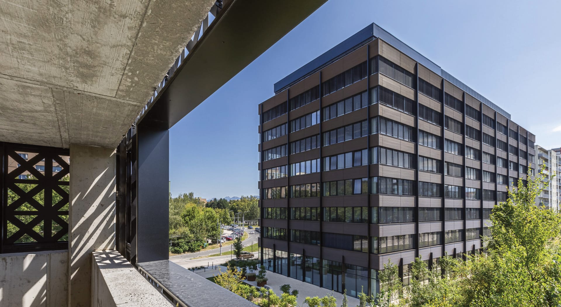 Fasáda administratívnej budovy Obchodná 3D, Nordcity Žilina, developer Reinoo a.s. Žilina