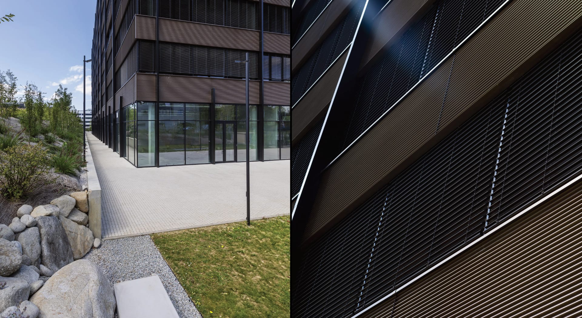 Fasáda administratívnej budovy Obchodná 3D, Nordcity Žilina, developer Reinoo a.s. Žilina