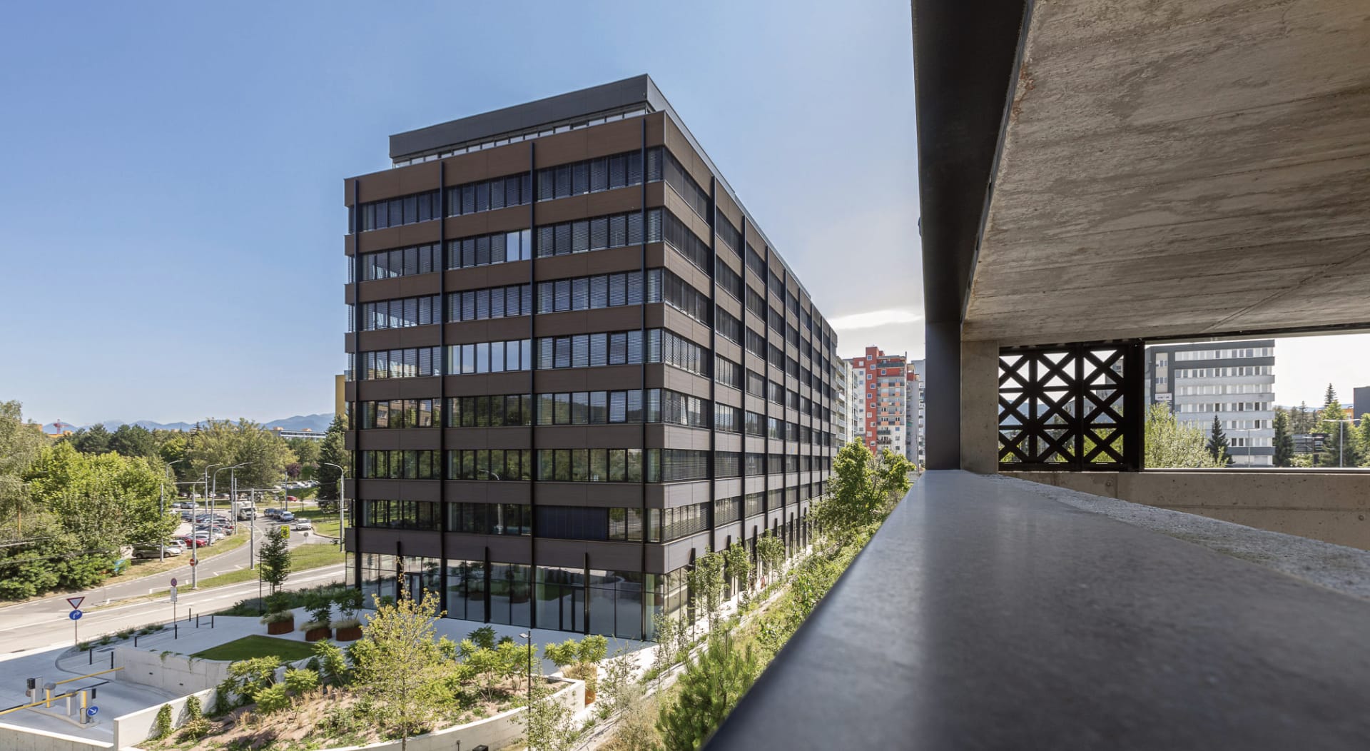 Fasáda administratívnej budovy Obchodná 3D, Nordcity Žilina, developer Reinoo a.s. Žilina