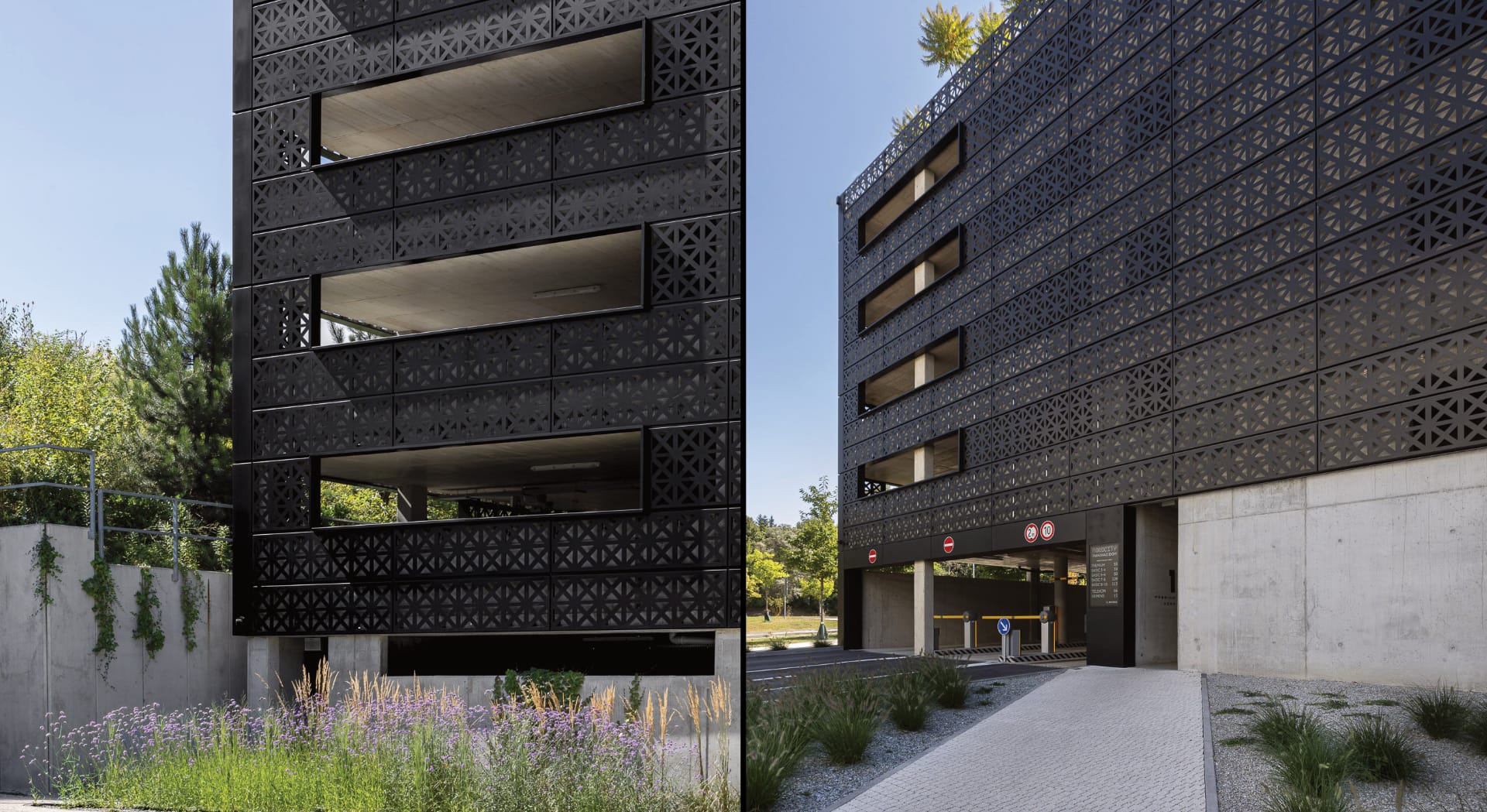 Fasáda parkovacieho domu Poštová, Nordcity Žilina, developer Reinoo a.s. Žilina