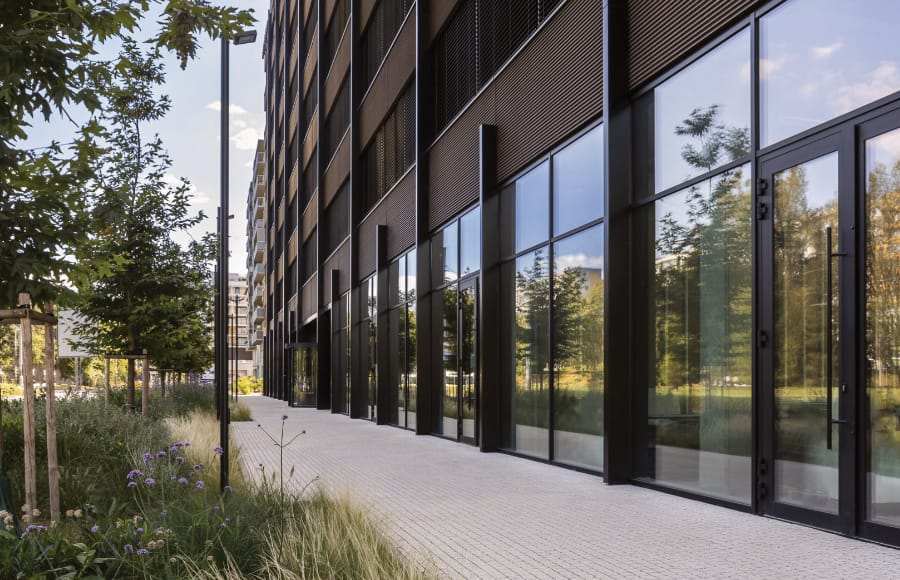 Fasáda administratívnej budovy Obchodná 3D, Nordcity Žilina, developer Reinoo a.s. Žilina