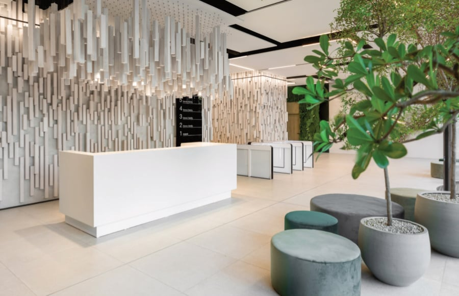 lobby admnistratívnej budovy Obchodná - Nordcity Žilina, developer Reinoo a.s.